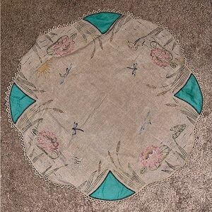 Vintage Small Handmade Tablecloth
